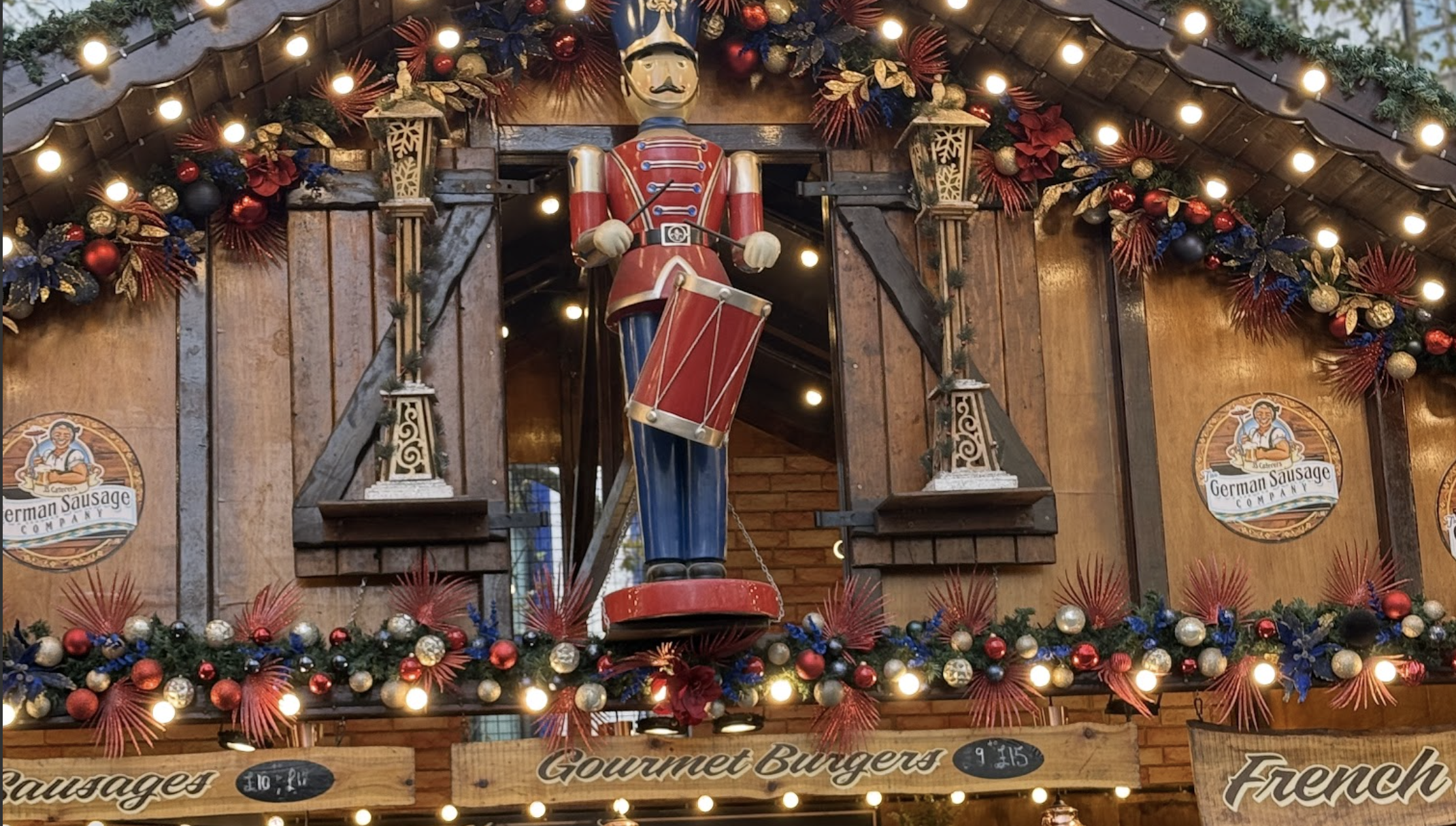 A nutcracker upon a christmas German hut